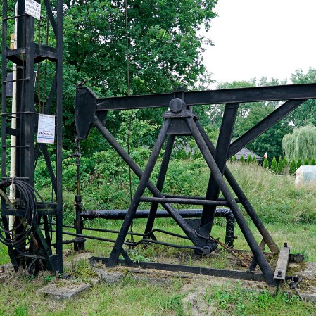 A pumpjack -the mine area in Krościenko Niżne. 2