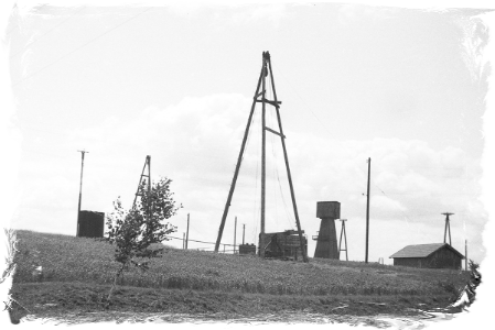 The kerosene mine in Krosno - general view, 1932.