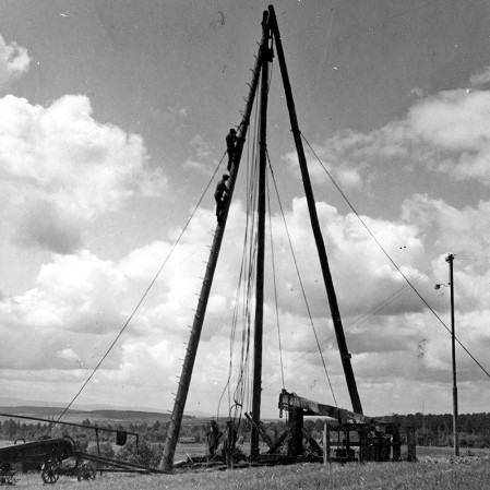 Crude oil mines in Potok, 1932.