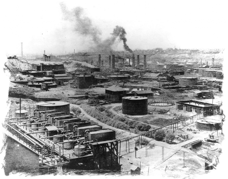The crude oil refinery in Stara Sil, 1899.