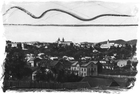The panorama of Sanok, 1918 - 1936.