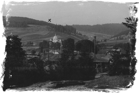 Skhidnytsia, panorama of the town, 1933.