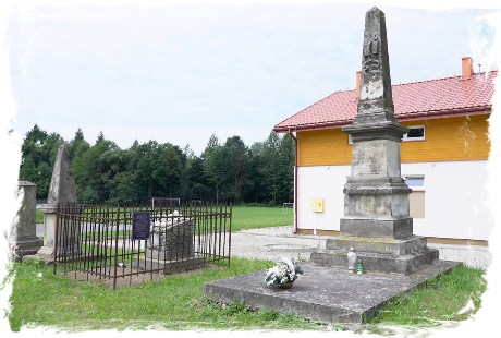 The tombs of Nelson Keith, his family and friends in the Protestant cemetery in Węglówka.